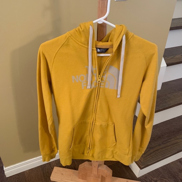 SOLD - The North Face Yellow Zip Up Hoody size Sm - Picture 3 of 5